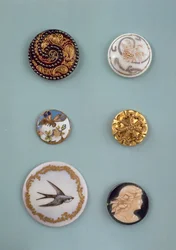 Collection de boutons, anglais, milieu du 19e siècle